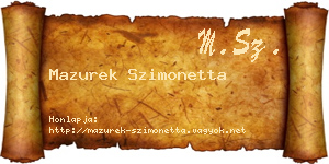 Mazurek Szimonetta névjegykártya